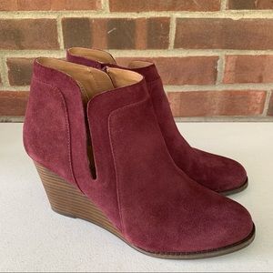 Lucky Brand Burgundy Ankle Boots